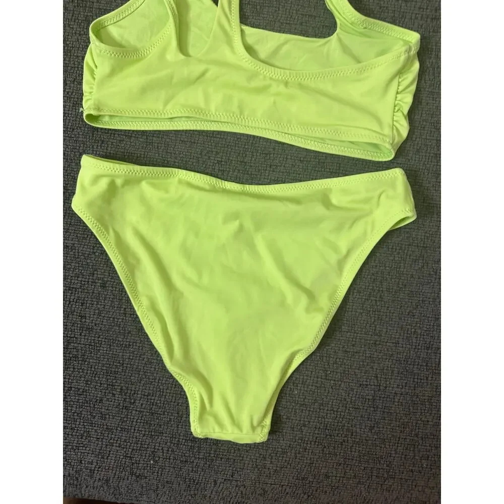 Solid & Striped The Brody Asymmetric Bikini Set size M in Pistachio NWT